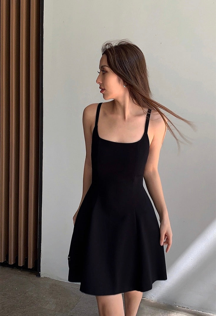 Cami Skater Dress in Black