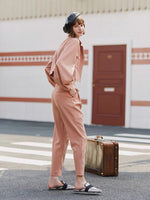 Load image into Gallery viewer, Eden Utility Jacket + Trousers Set - Peach
