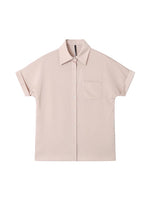 Load image into Gallery viewer, Classic Pocket Short Sleeve Buttery Shirt in Champagne
