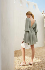 Load image into Gallery viewer, Esmi Pleated Dress- Sage
