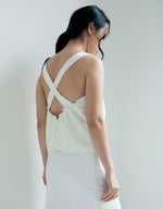 Load image into Gallery viewer, CR Cross Back Cropped Vest - White
