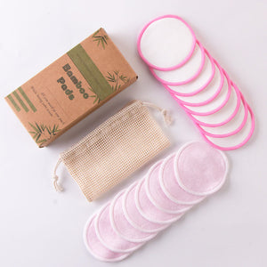 Reusable Makeup Remover Bamboo Cotton Pads- 16 pc set