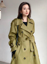 Load image into Gallery viewer, Forrest Pea Classic Midi Trench Coat
