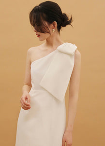 Constance Toga Dress in White