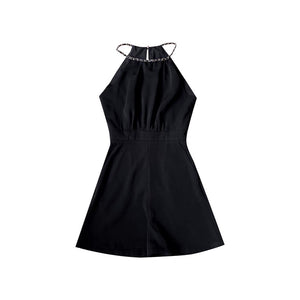 Aerin Chain Pocket Short Jumpsuit in Black