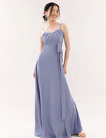 Load image into Gallery viewer, Lacq Cami Long Bow Maxi Dress - Lavender Blue
