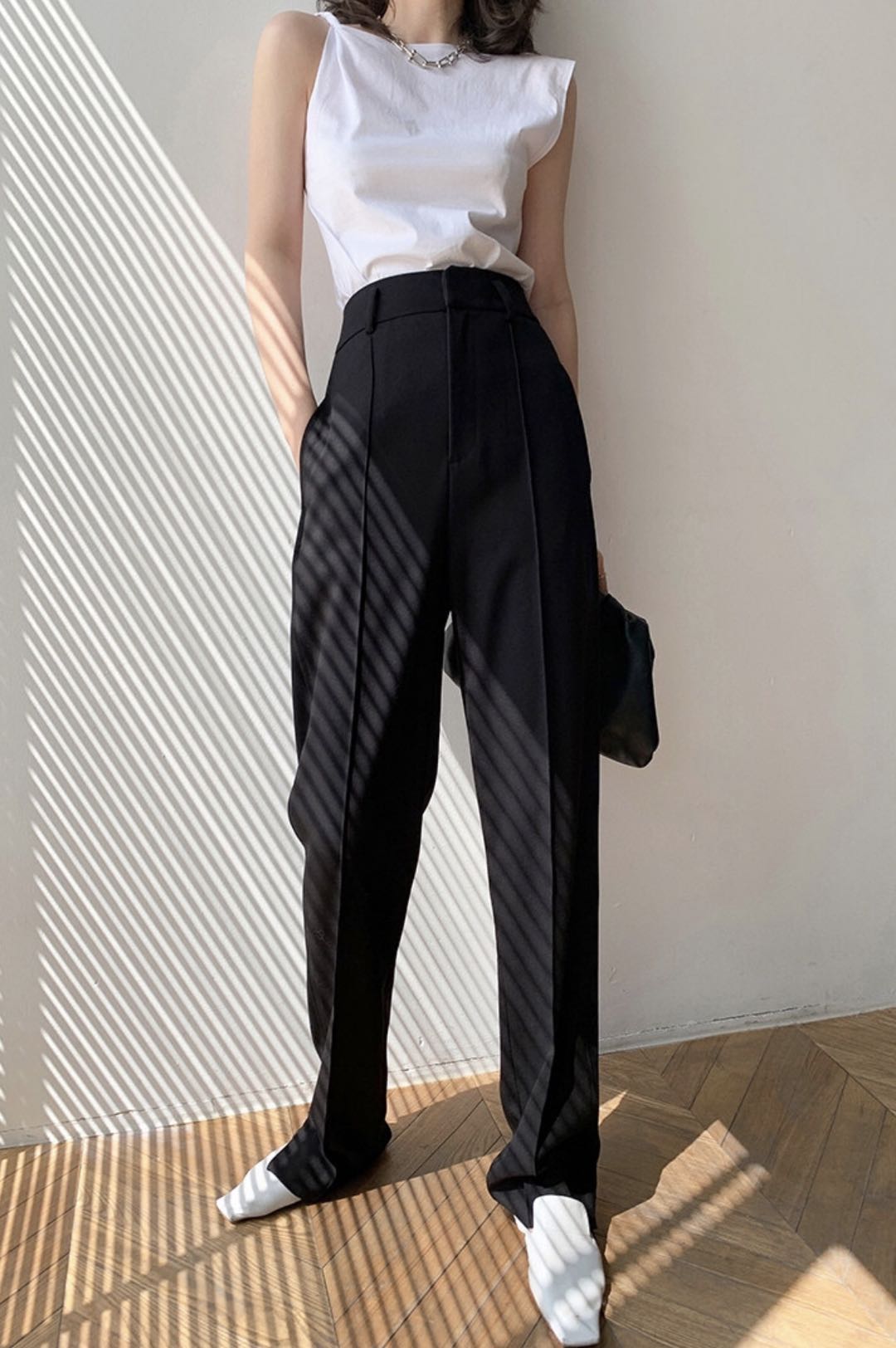Defoe 2-Way Tailored Trousers in Black