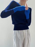 Load image into Gallery viewer, Knitted Duo Crew Neck Top
