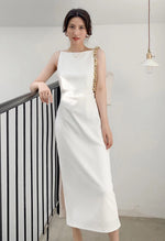 Load image into Gallery viewer, Norfolk Cami Midi Dress in White
