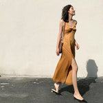Load image into Gallery viewer, Lennox Mustard Midi Dress

