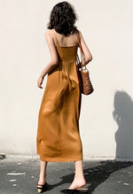 Load image into Gallery viewer, Lennox Mustard Midi Dress
