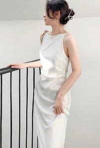 Norfolk Cami Midi Dress in White