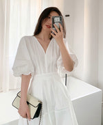 Load image into Gallery viewer, Gracie White Midi Dress
