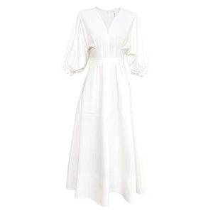 Gracie White Midi Dress