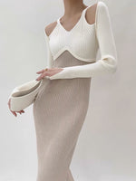 Load image into Gallery viewer, Duo Cutout Ribbed Bodycon Dress
