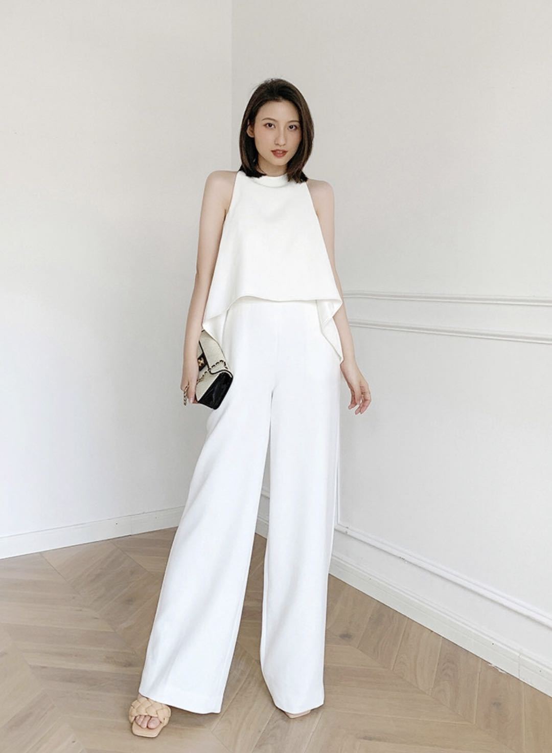 [Ready to Ship] Broadway White Maxi Jumpsuit