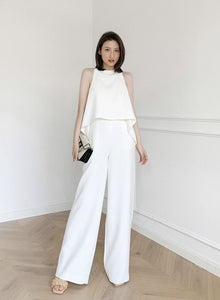 [Ready to Ship] Broadway White Maxi Jumpsuit