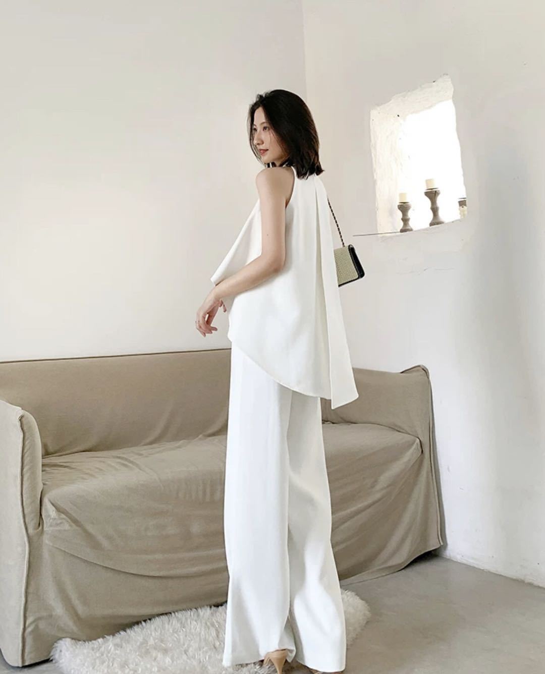 [Ready to Ship] Broadway White Maxi Jumpsuit