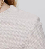 Load image into Gallery viewer, Waffle Knit Curved Hem Top in Cream
