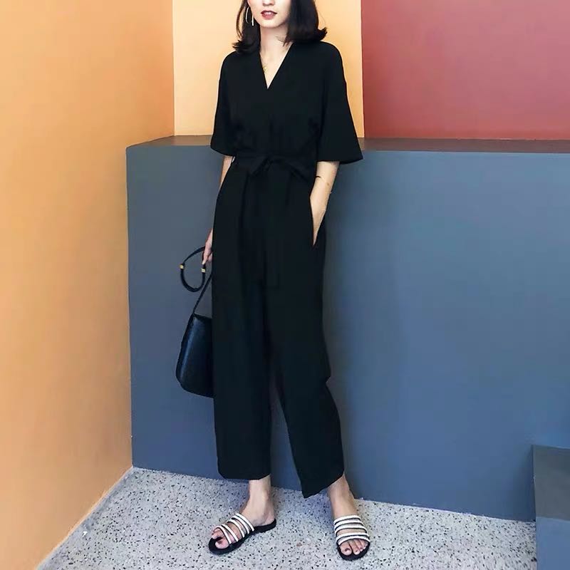 Camley Black Utility Jumpsuit