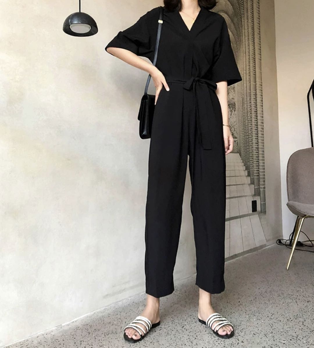 Camley Black Utility Jumpsuit