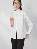 Load image into Gallery viewer, Classic Oversized Pocket Shirt in White
