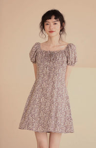 [Ready Stock] Floral Blouson Dress - M