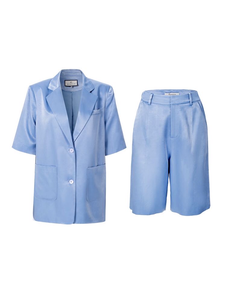 Aria Suit Shorts - Periwinkle