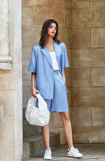 Load image into Gallery viewer, Aria Short Suit Blazer - Periwinkle
