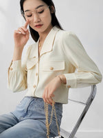 Load image into Gallery viewer, Vintage Button Blouse in Cream

