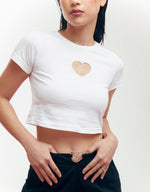 Load image into Gallery viewer, Heart Cropped Tee
