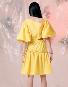 Cutout Dress - Yellow