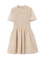 Load image into Gallery viewer, Tencel Pleated Dress in Beige
