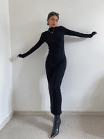 Load image into Gallery viewer, High Neck Bodycon Long Sleeve Maxi Dress [4 Colours]
