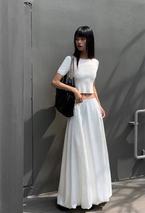 Maxi Bubble Skirt in White