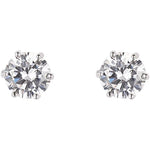 Load image into Gallery viewer, Silver Diamante Round Stud Earrings
