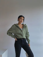 Load image into Gallery viewer, Classic Zip Up Hoodie - Green
