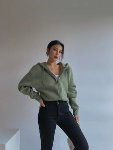 Classic Zip Up Hoodie - Green