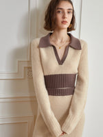 Load image into Gallery viewer, Simone Knitted Midi Skirt in Beige
