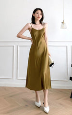 Load image into Gallery viewer, Bronze Midi Camisole Slip Dress
