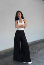 Load image into Gallery viewer, Wide Flare Leg Culotte Trousers in Black
