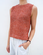 Load image into Gallery viewer, Upcycled Camila Knit Top - Burnt Orange
