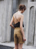 Load image into Gallery viewer, Ksenia Tailored Bermuda Shorts- Khaki
