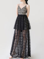 Load image into Gallery viewer, Rio Layered Lace Maxi Dress
