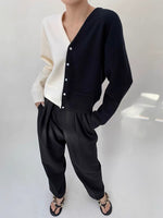 Load image into Gallery viewer, Half Duo Cardigan in Black/White
