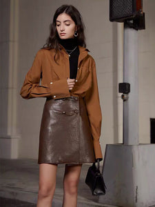 Tahnee Faux Leather Skirt