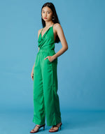 Load image into Gallery viewer, Slip On Silk Pants - Green
