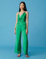 Load image into Gallery viewer, Slip On Silk Pants - Green
