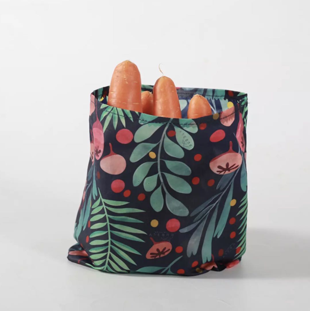 Organic Cotton Beeswax Wrap Storage Bag x3 - Flora Fun