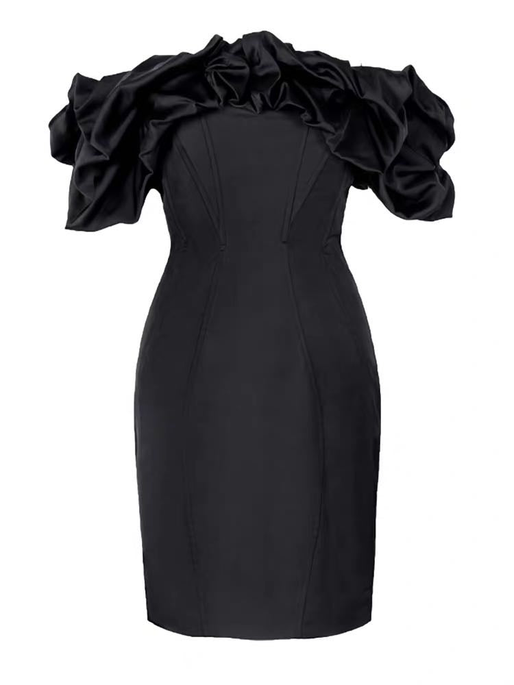 Adriana Off Shoulder Dress - Black